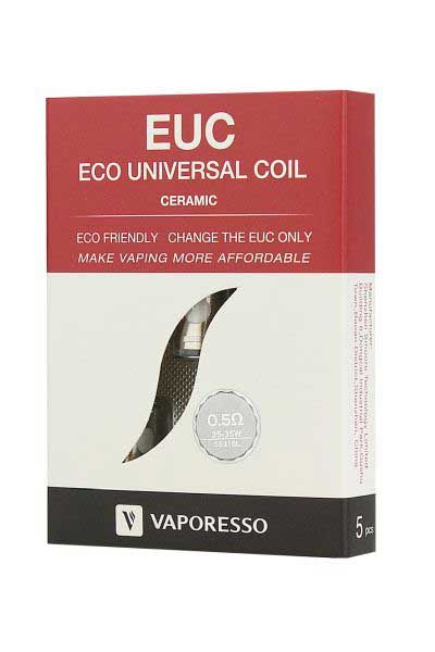EUC 0.5 ohm Ceramic Coil-Pack of 5